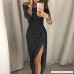 Respctful ❤ Women Bodycon Mini Dress Deep V Neck Backless Pleated Long Dress Sparking Evening Prom Formal Dress Black B07N8C2N13